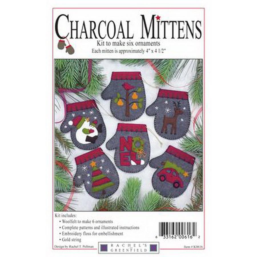 Charcoal Mittens Ornament Kit - Sewingmachinesplus.com