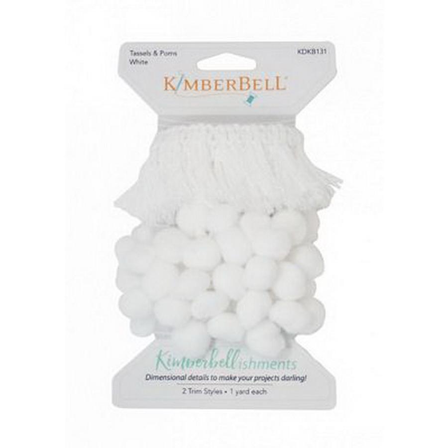 Tassels & Poms Trim - White