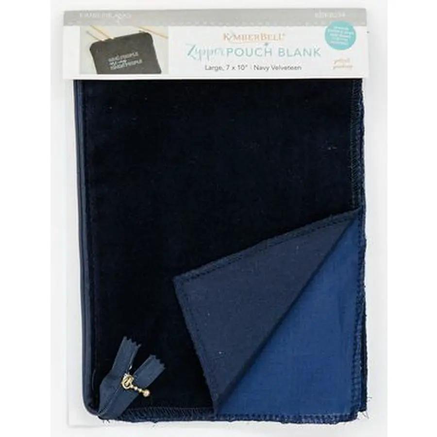 ZipperPouchBlankNavyVelveLarge - Sewingmachinesplus.com