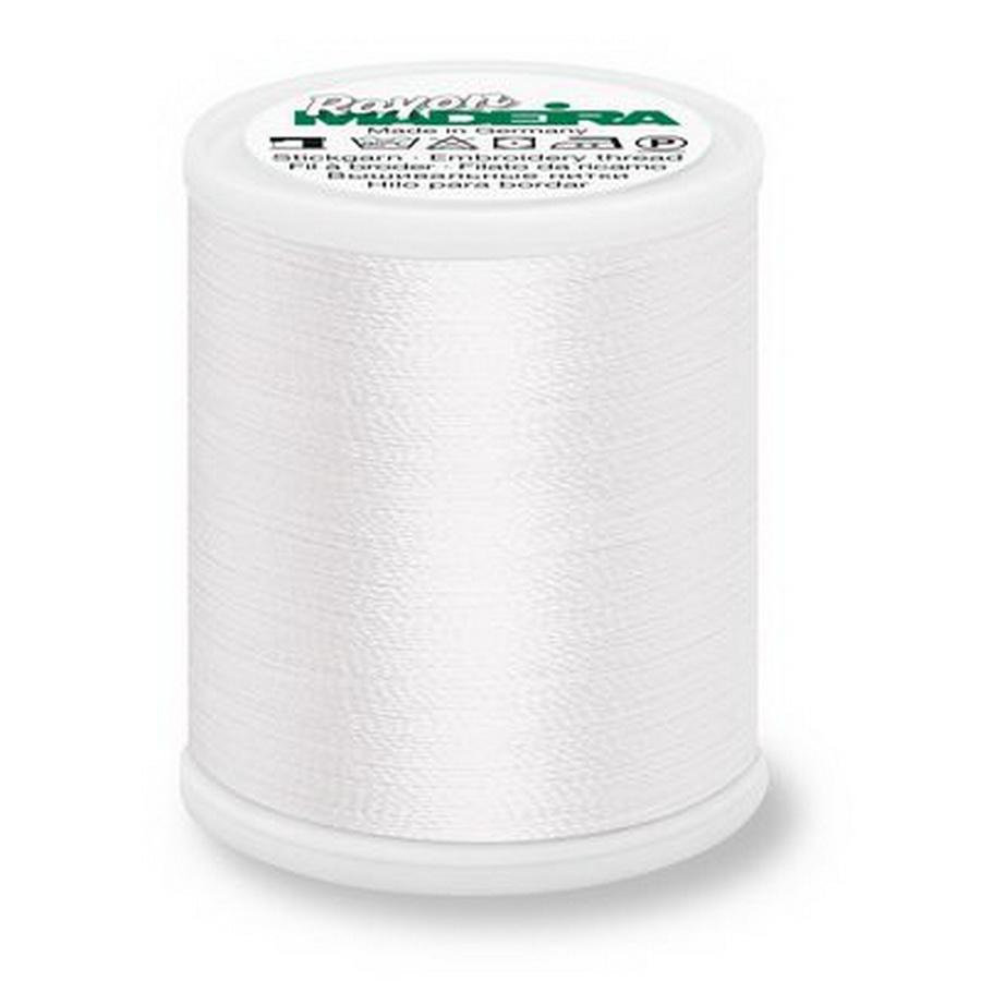 Rayon Thread No 40 1000m 1100yd - Bright White - Sewingmachinesplus.com