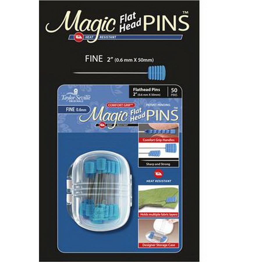 Magic Pins Flat Head Fine 50 pc - Sewingmachinesplus.com