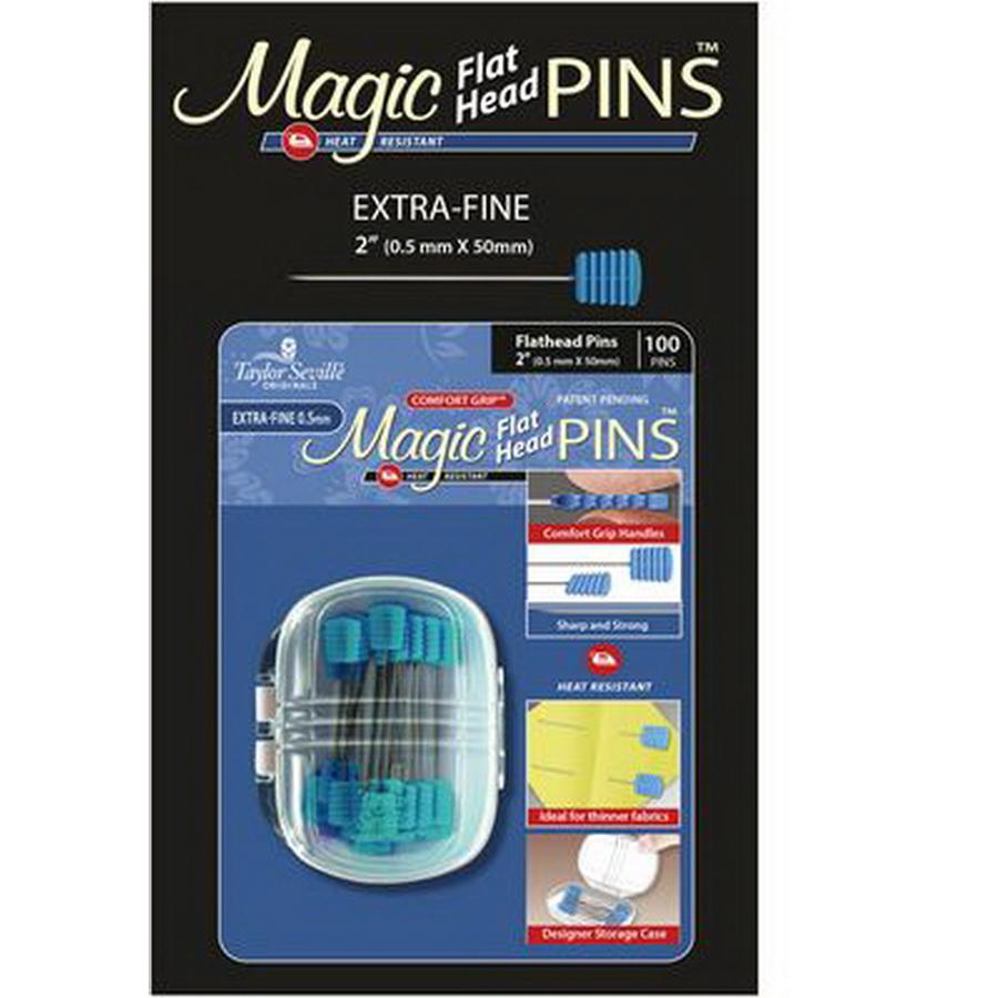 Magic Pins Flat Head Extra Fine 100 pc - Sewingmachinesplus.com
