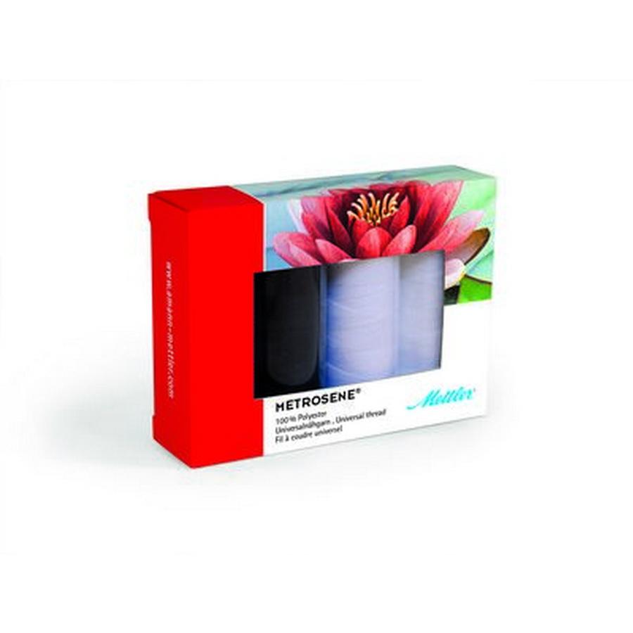 Metrosene 4 Spool Kit Blk Wte - Sewingmachinesplus.com
