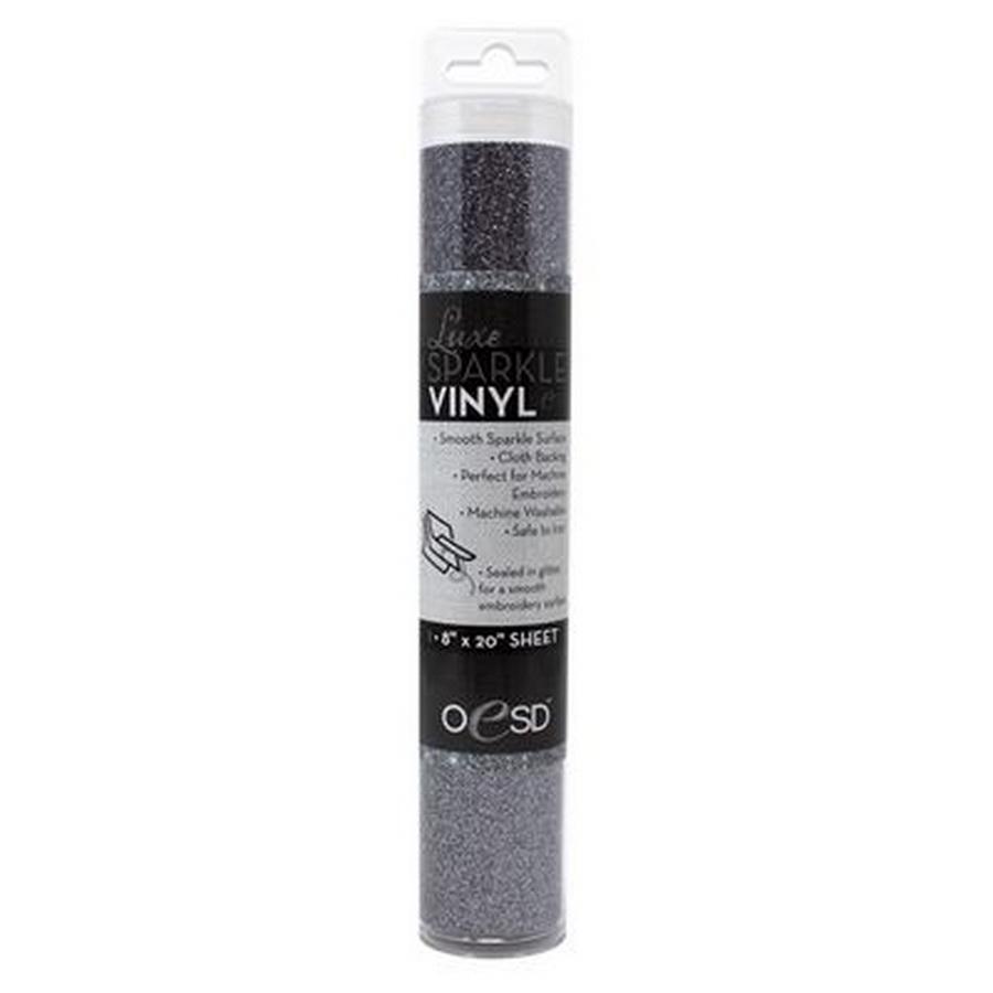 Luxe Sparkle Vinyl 8in x 20in STEEL GRAY - Sewingmachinesplus.com