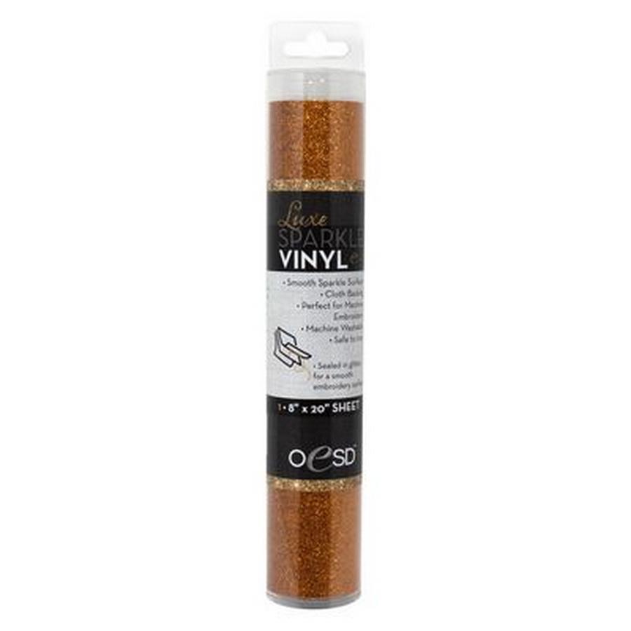 Luxe Sparkle Vinyl 8in x 20in ORANGE - Sewingmachinesplus.com