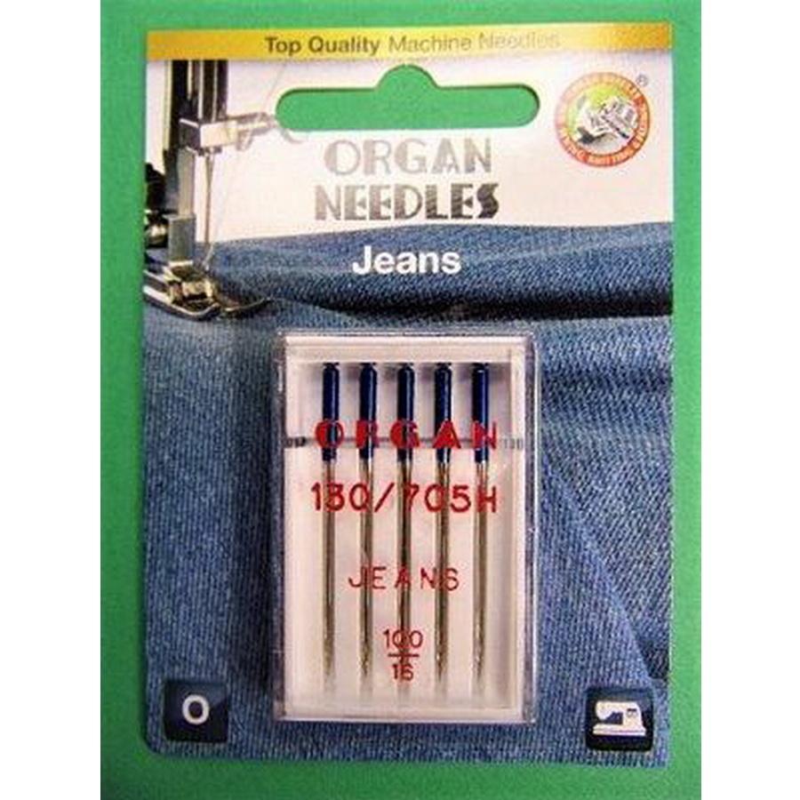 Ndl Organ Jeans 100/16 Card/5 - Sewingmachinesplus.com