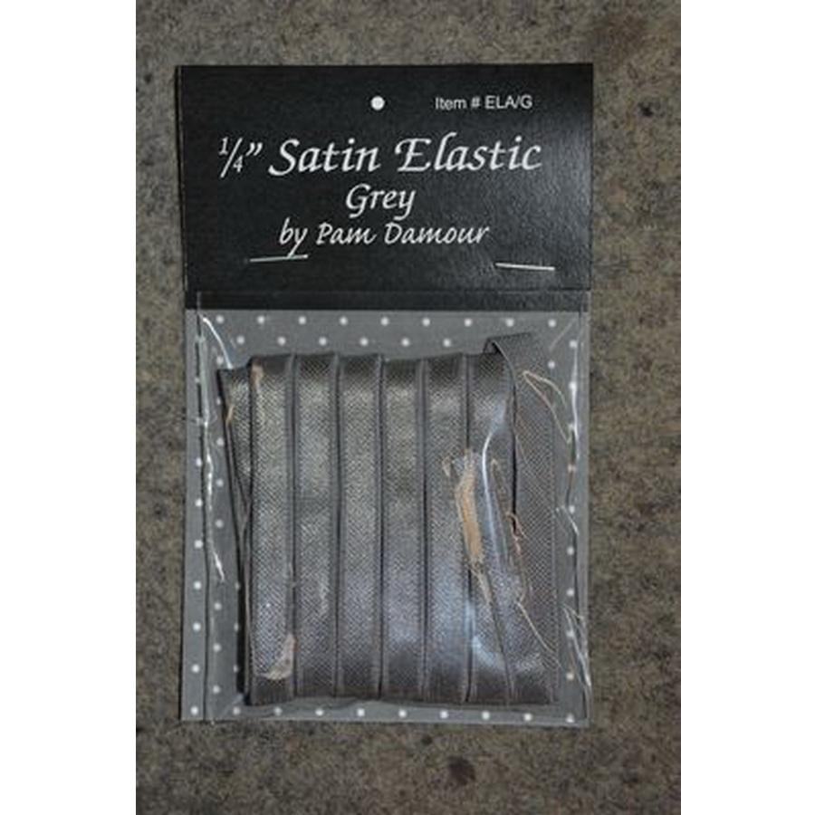 Satin Elastic .25in 4yds - Grey - Sewingmachinesplus.com