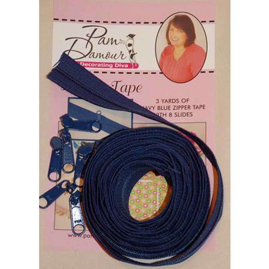 Zipper Tape 3yds navy - Sewingmachinesplus.com