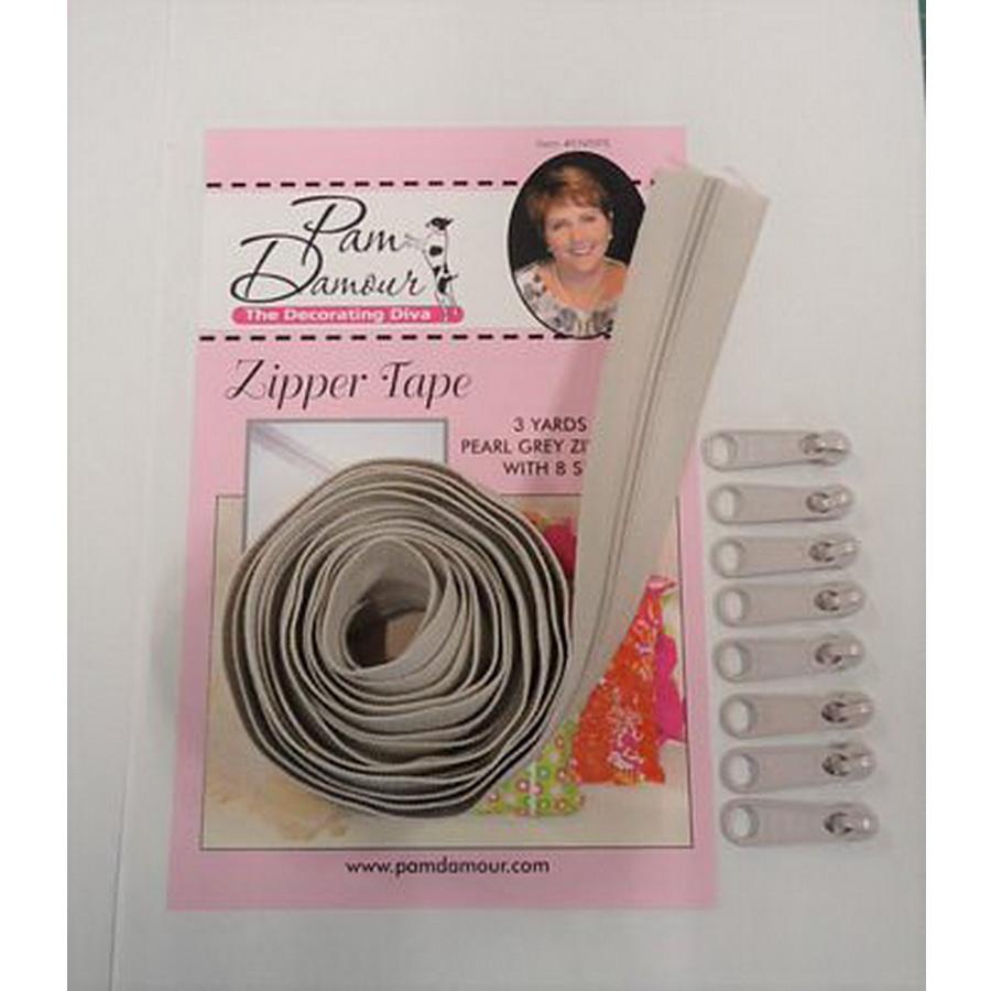 Zipper Tape 3yds Pearl Grey - Sewingmachinesplus.com