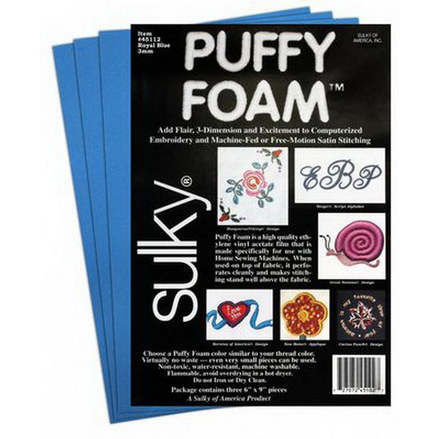 Sulky Puffy Foam 2mm Royal Blue 3 pack - Sewingmachinesplus.com