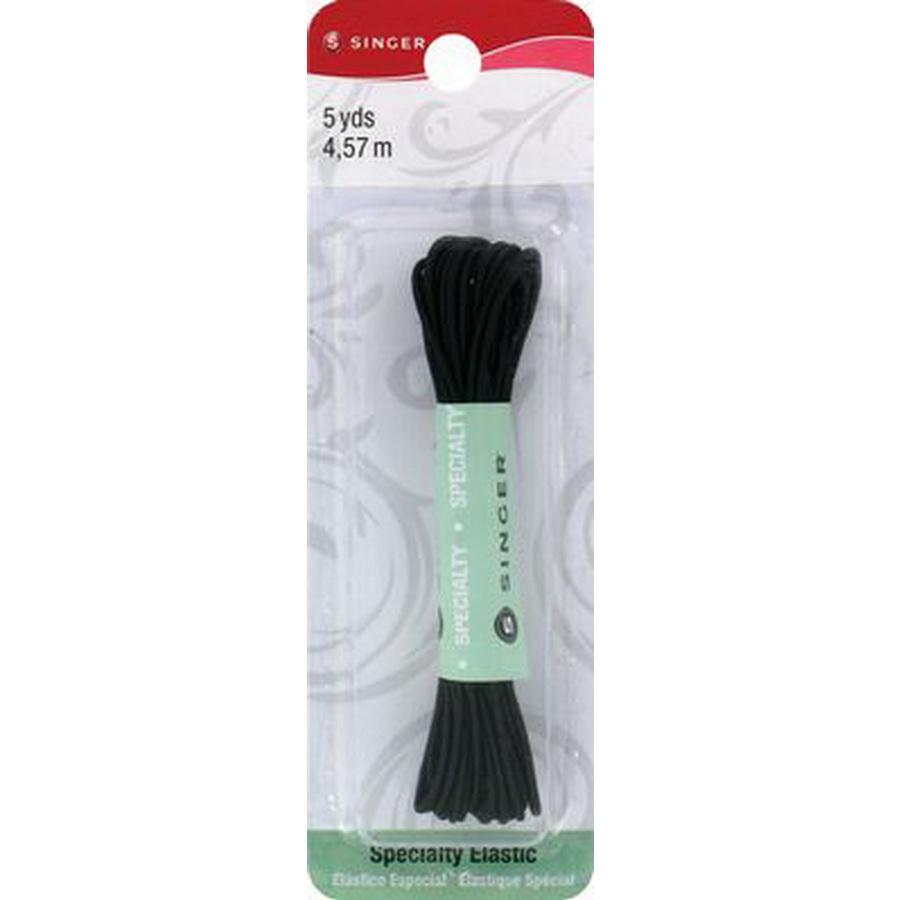 Round Elastic Cord 5yds Black - Sewingmachinesplus.com