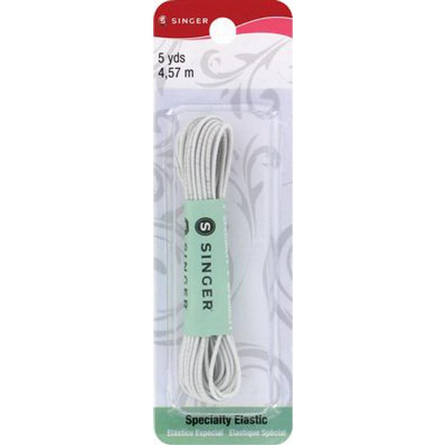 Round Elastic Cord 5yds White - Sewingmachinesplus.com