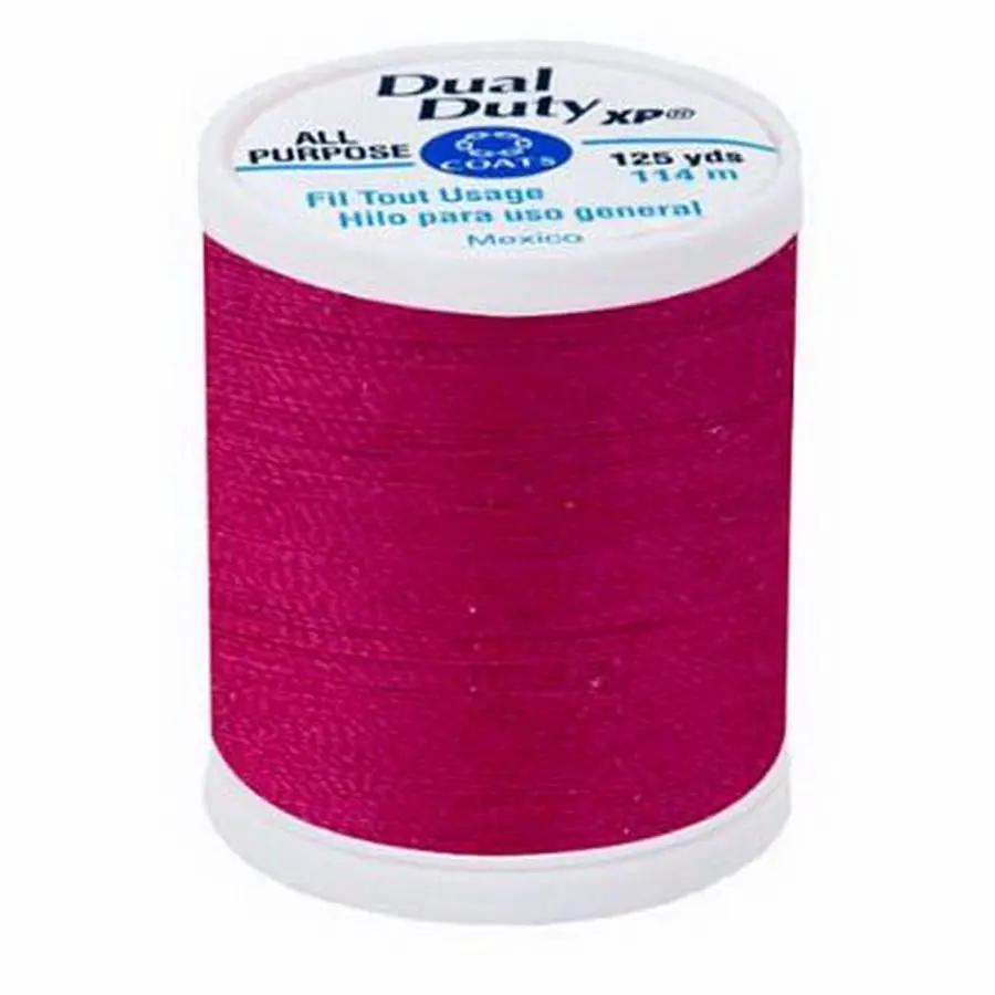 Dual Duty XP 125yds 3/box, Bright Fuchsia - Sewingmachinesplus.com