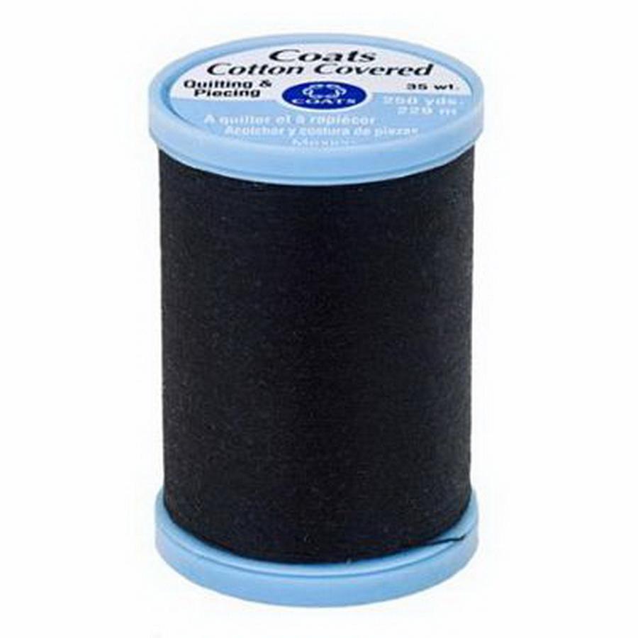 Coats & Clark Coats Cotton Covered Thread 250yds Black (Box of 3) - Sewingmachinesplus.com