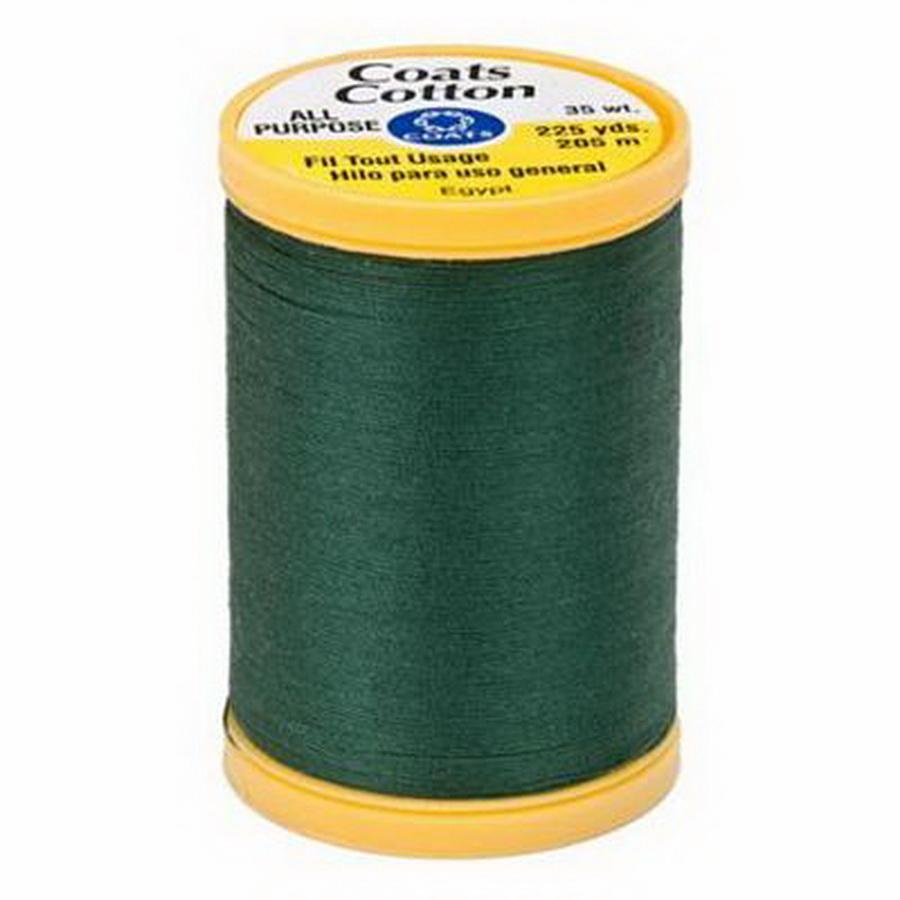 Coats Cotton 225yds 3/box, Forest Green - Sewingmachinesplus.com
