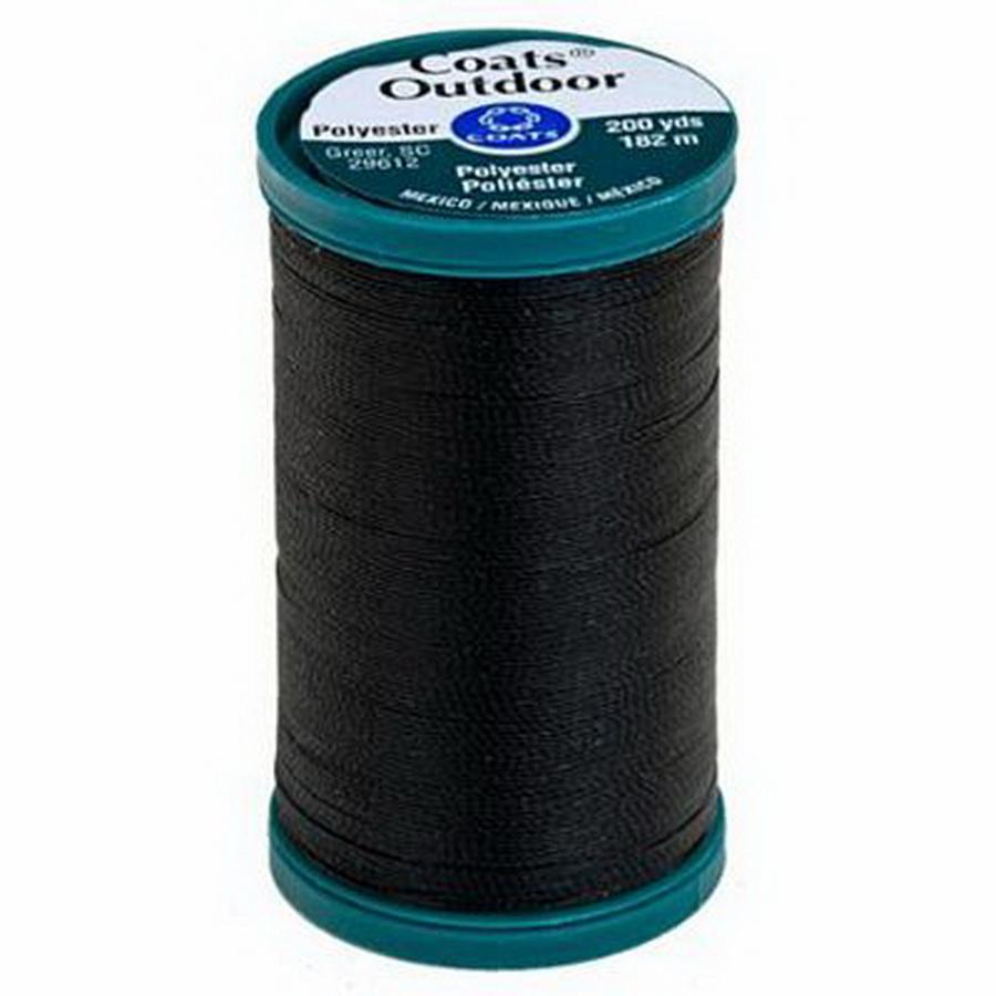 Coats & Clark Coats Outdoor Living Thrd 200yds Black (Box of 3) - Sewingmachinesplus.com