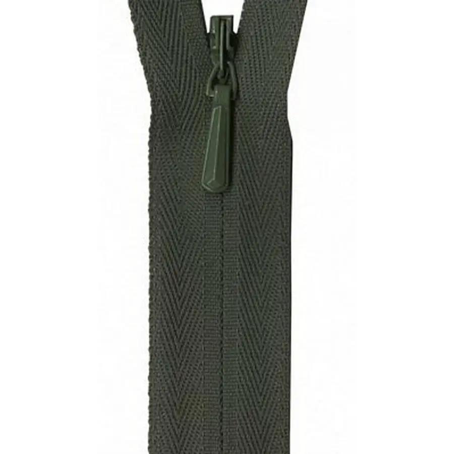 art.322 Unique Invisible Zipper 22" Olive (Box of 3) - Sewingmachinesplus.com