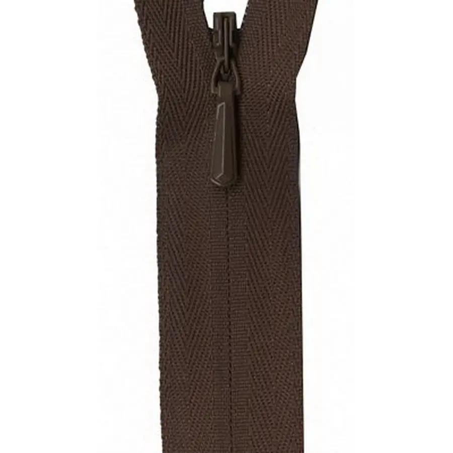 art.322 Unique Invisible Zipper 22in Chocolate - Sewingmachinesplus.com