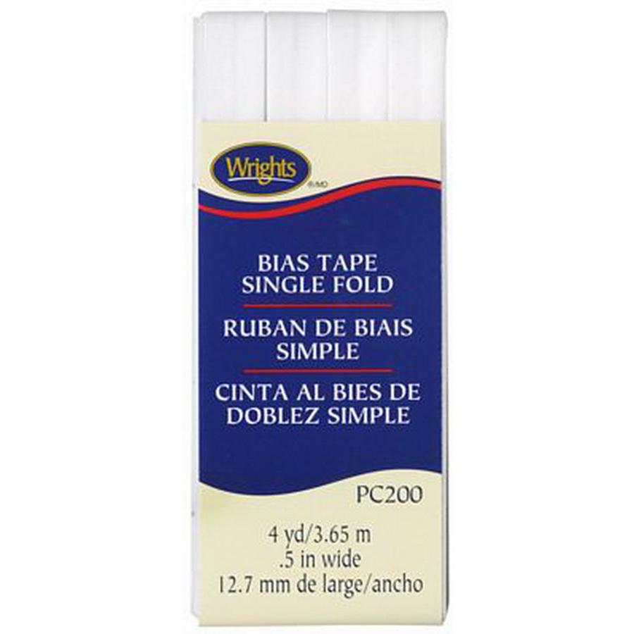 Bias Tape SF 1/2in 4yd White