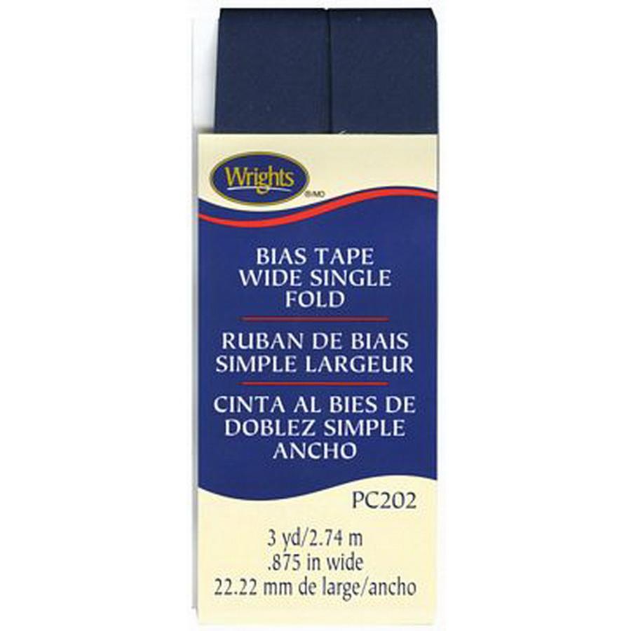 Bias Tape Wide Single Fold Navy - Sewingmachinesplus.com