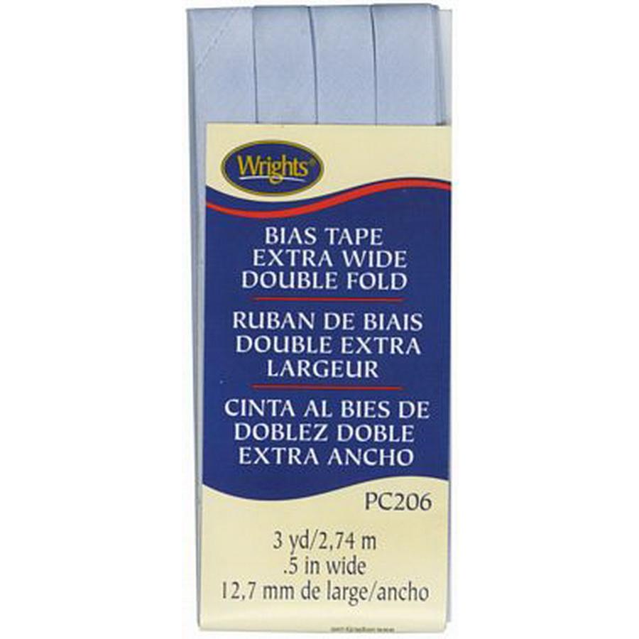 Bias Tape X Wide Double Fold Light Blue - Sewingmachinesplus.com