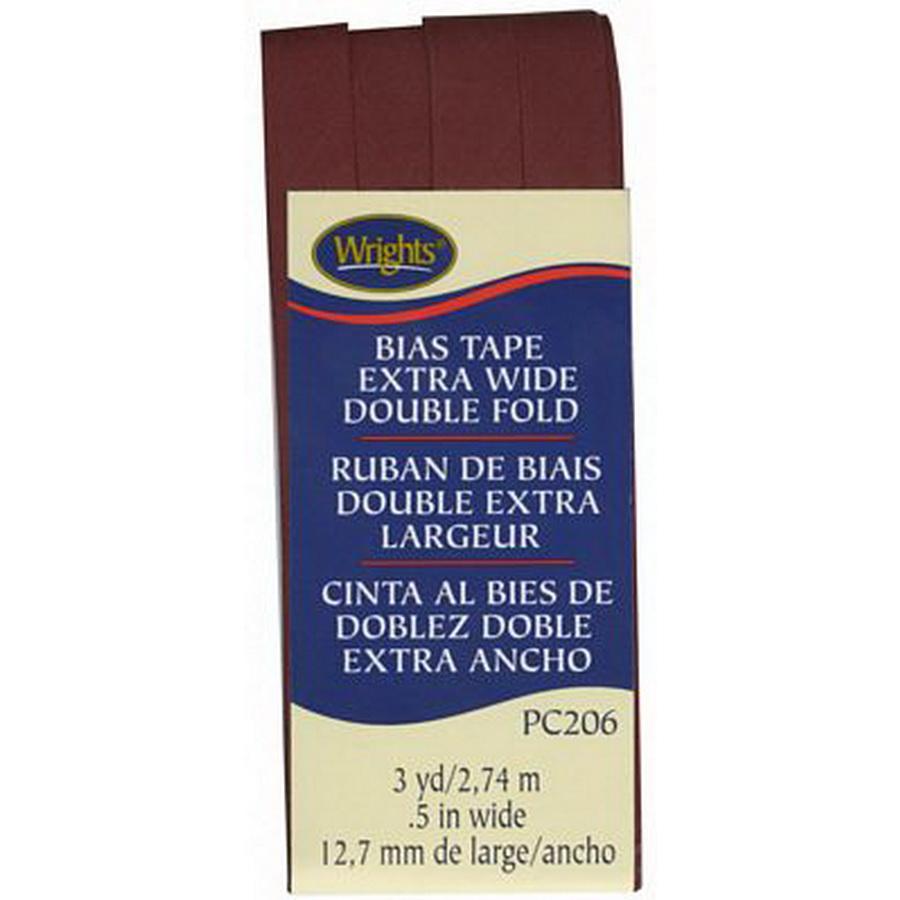 Bias Tape X Wide Double Fold Ox Blood - Sewingmachinesplus.com