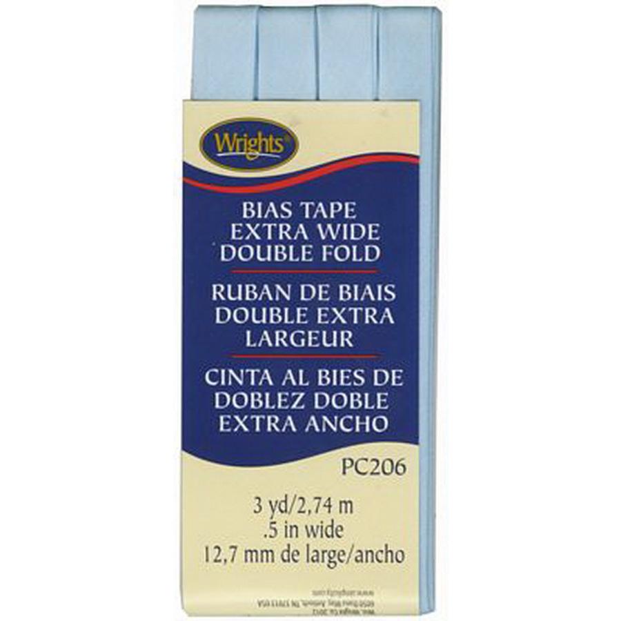 Bias Tape X Wide Double Fold Blue (Box of 3) - Sewingmachinesplus.com