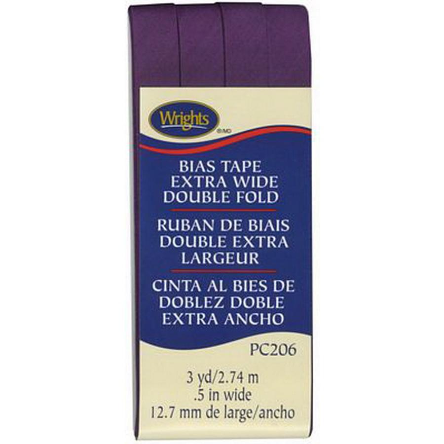 Bias Tape X Wide Double Fold Plum - Sewingmachinesplus.com