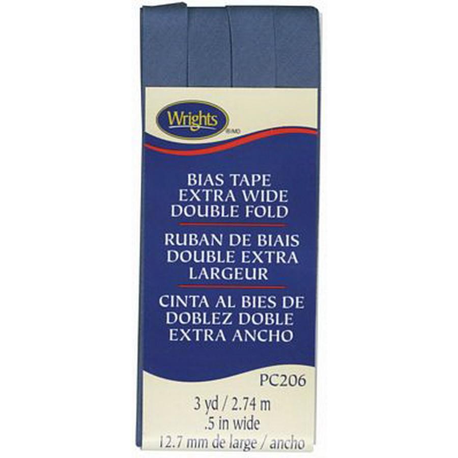 Bias Tape X Wide Double Fold Stone Blue (Box of 3) - Sewingmachinesplus.com