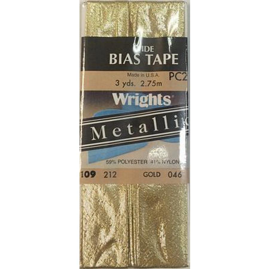 Bias Tape Wide SF Lame Gold - Sewingmachinesplus.com