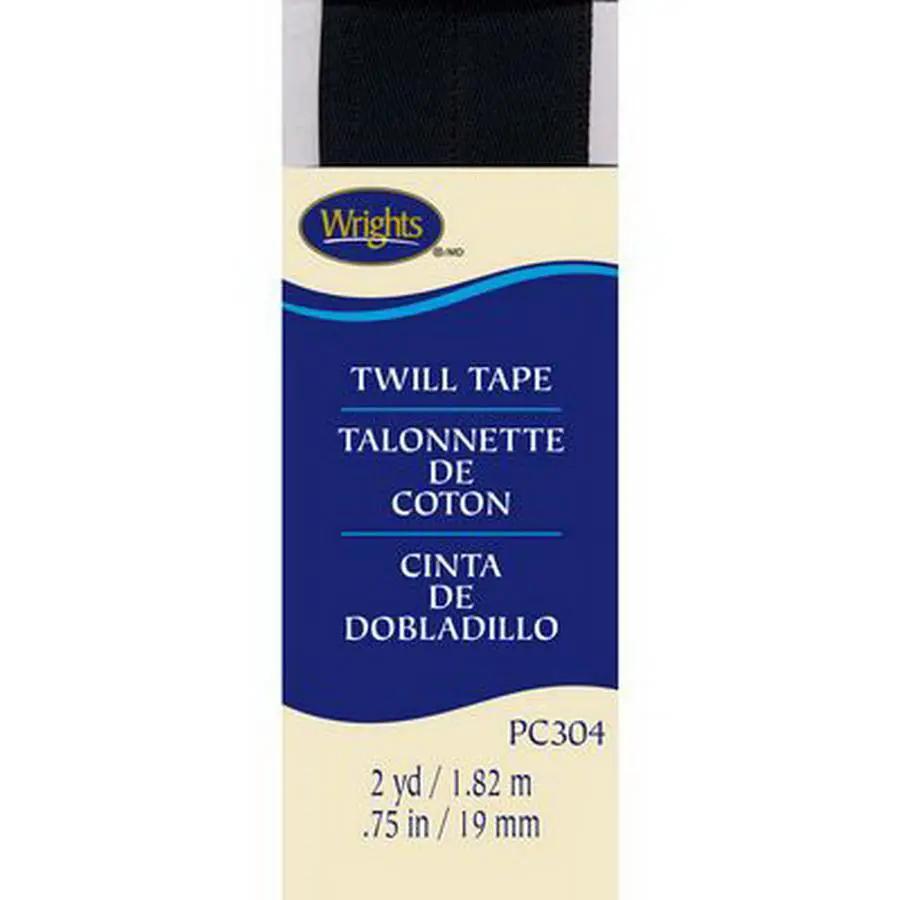 Twill Tape 3/4inx2yds Black - Sewingmachinesplus.com