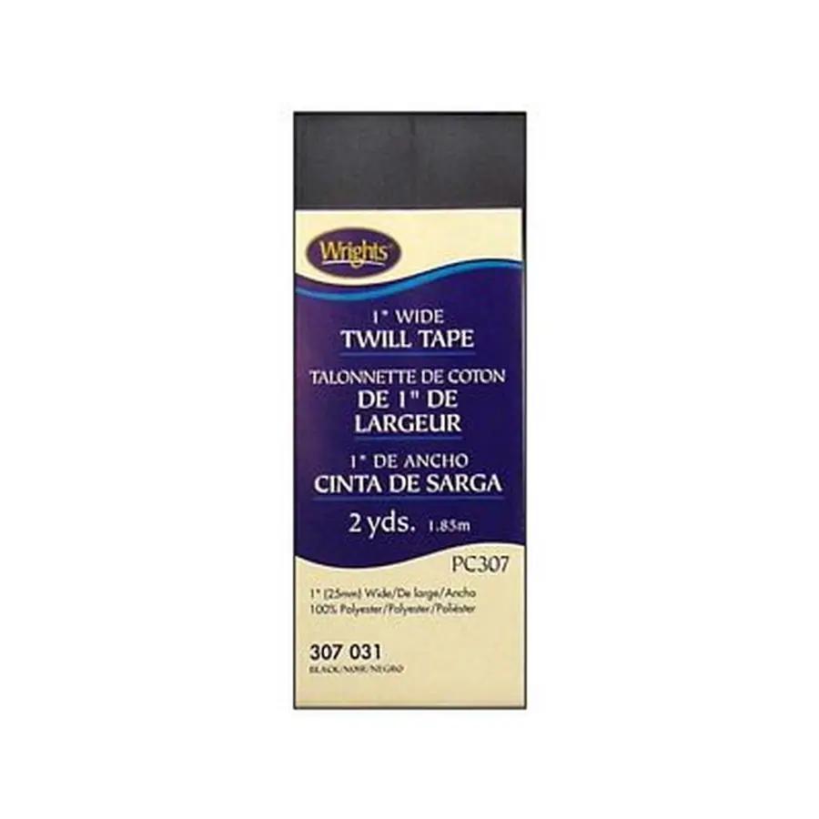 Twill Tape 1inx4yd Black - Sewingmachinesplus.com
