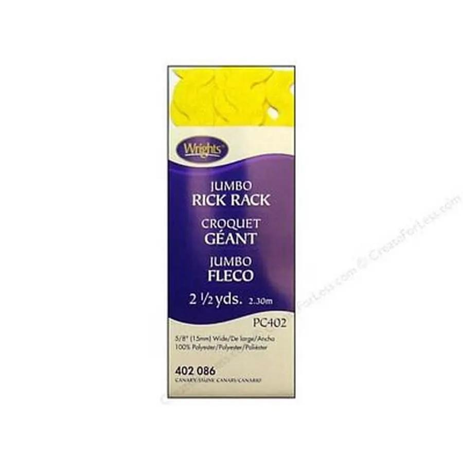Rick Rack Jumbo 5/8inx2 1/2yds Canary - Sewingmachinesplus.com