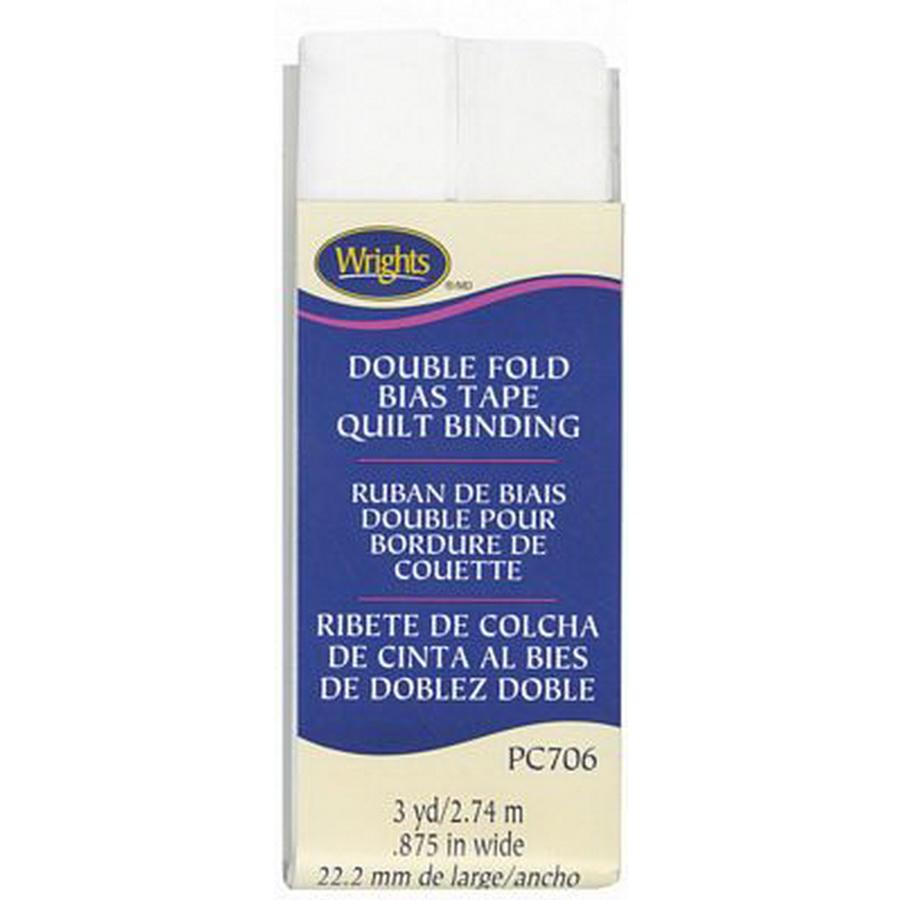 Quilt Binding Double Fold White (Box of 3) - Sewingmachinesplus.com