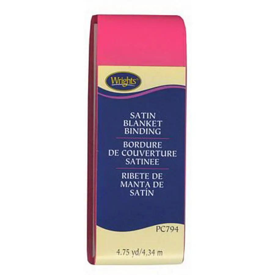 Satin Blanket Binding Bright Pink - Sewingmachinesplus.com