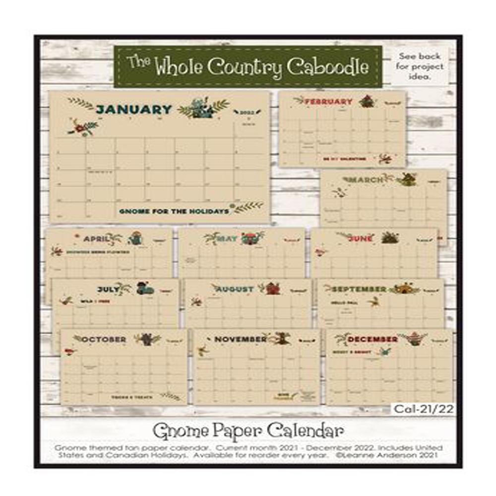 Gnome Paper Calendar21Dec22 - Sewingmachinesplus.com