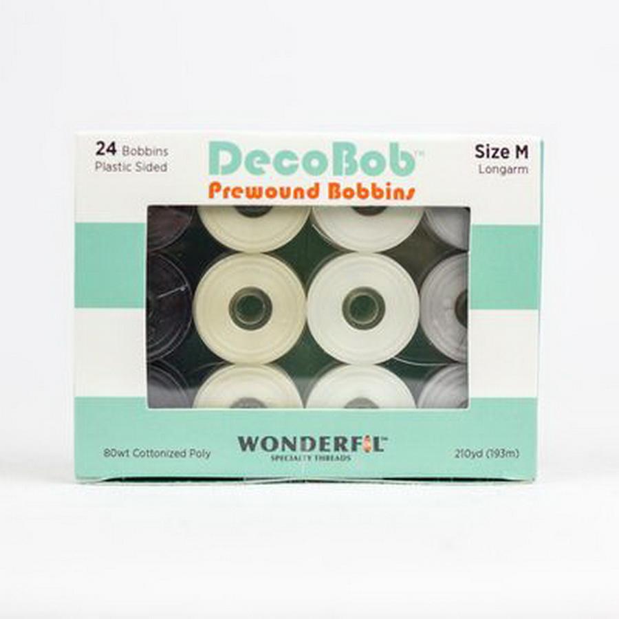 WonderFil DecoBob M Sized Bobbins Astd Basics - Sewingmachinesplus.com