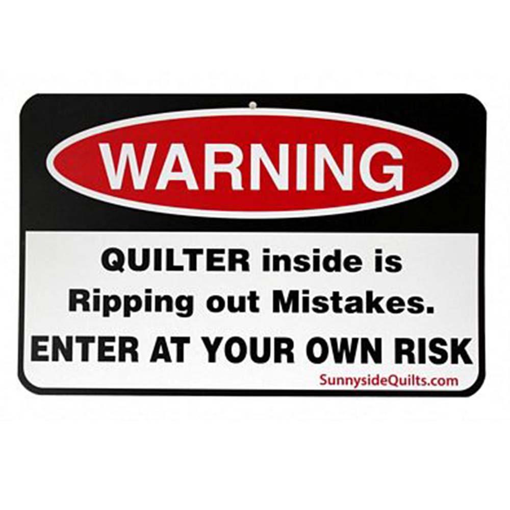 WARNING Quilter inside - Sewingmachinesplus.com
