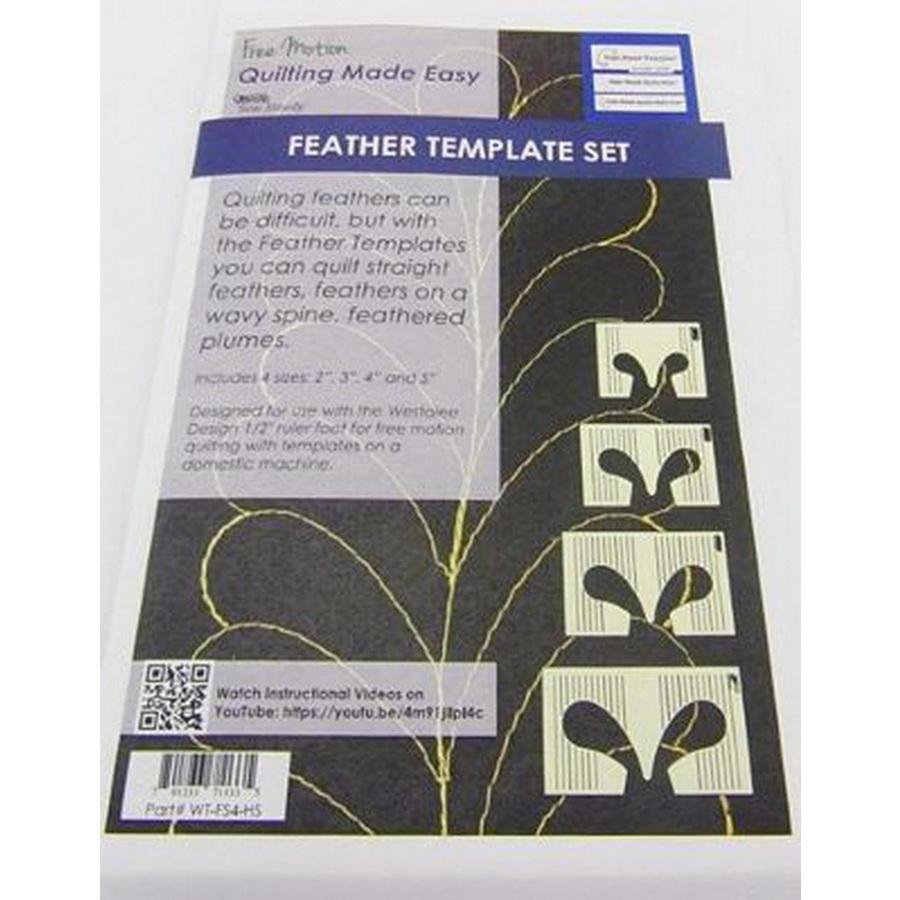 Feather Template Set 4pc High Shank 4.5mm - Sewingmachinesplus.com