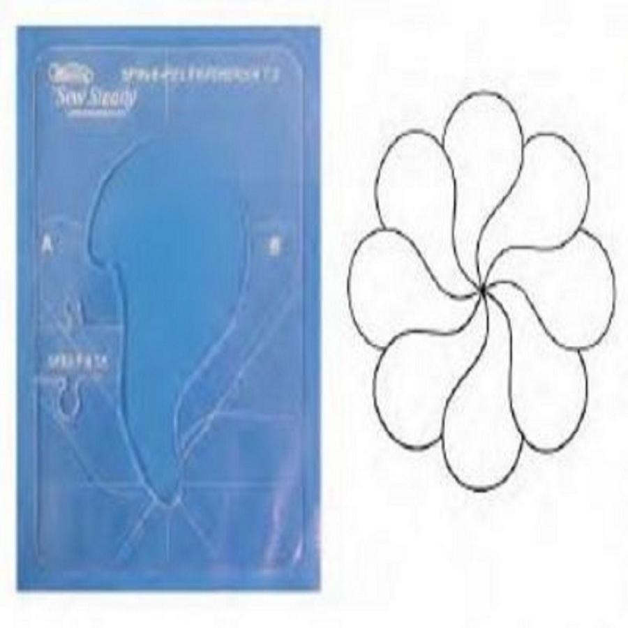 Spin - E - Feather 4 - pc Template Set - Long Arm - Sewingmachinesplus.com