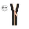 #5 Zippers by the Yard Black Tape Copper Teeth