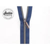 #5 Zippers by the Yard Navy Tape Gunmetal Teeth