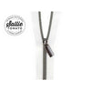 #5 Zippers by the Yard White Tape Gunmetal Teeth
