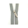 #5 Zippers by the Yard Grey Tape Nickel Teeth
