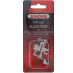 Janome 1/4 Inch Ruler Foot for High Shank, Low Shank or Straight Stitch 7mm/9mm - Sewingmachinesplus.com