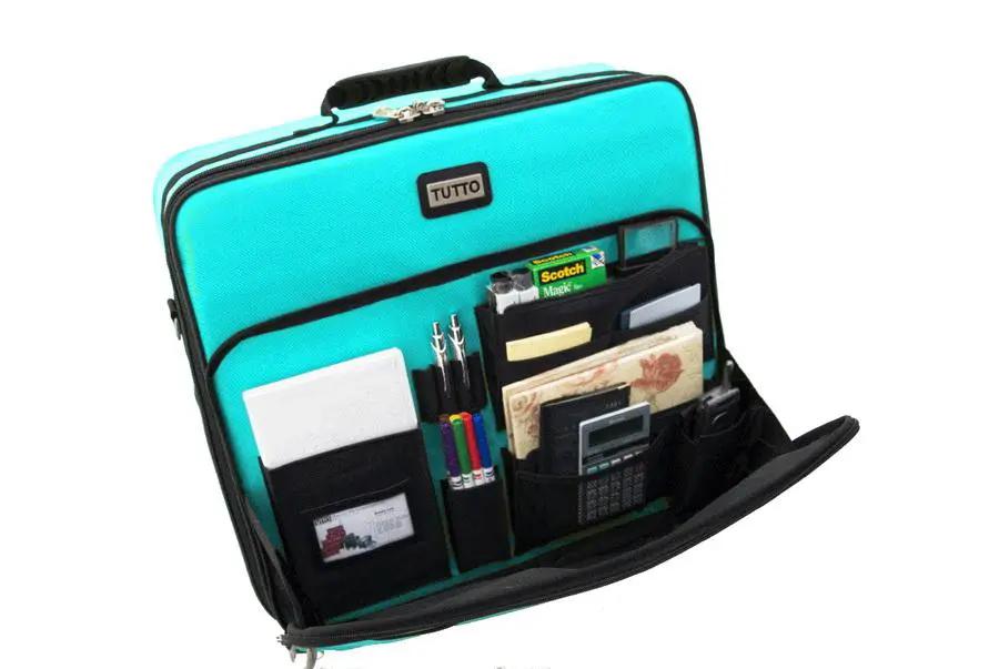 Tutto 19in Embroidery Project Bag - Turquoise - Sewingmachinesplus.com