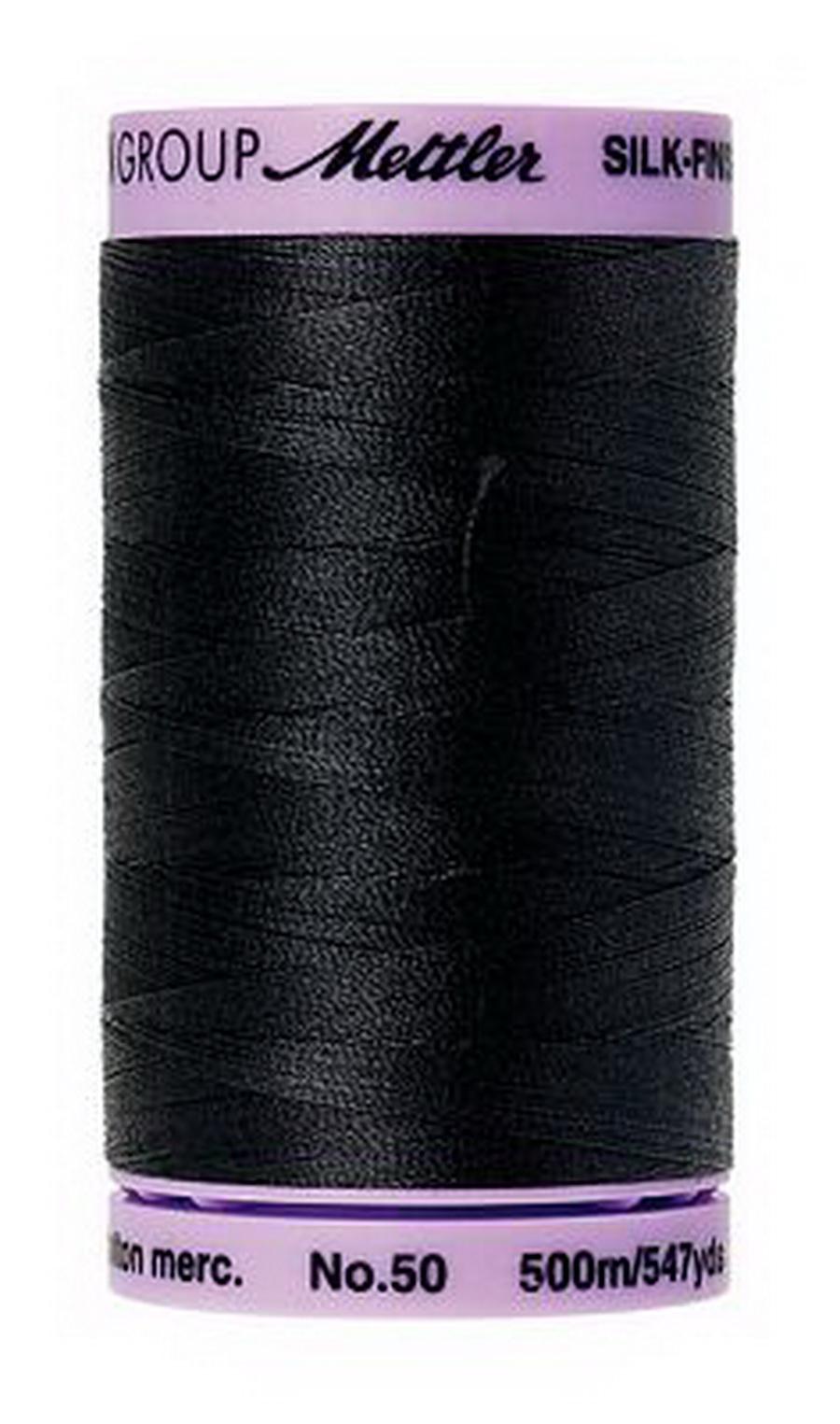 Mettler Silk Finish Cotton 50wt 547 yards Color Black 9104-4000