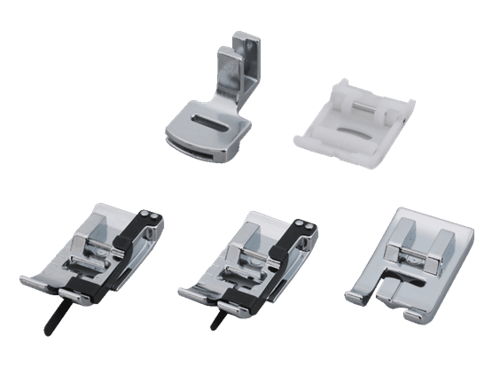 Set of sewing machine presser feet