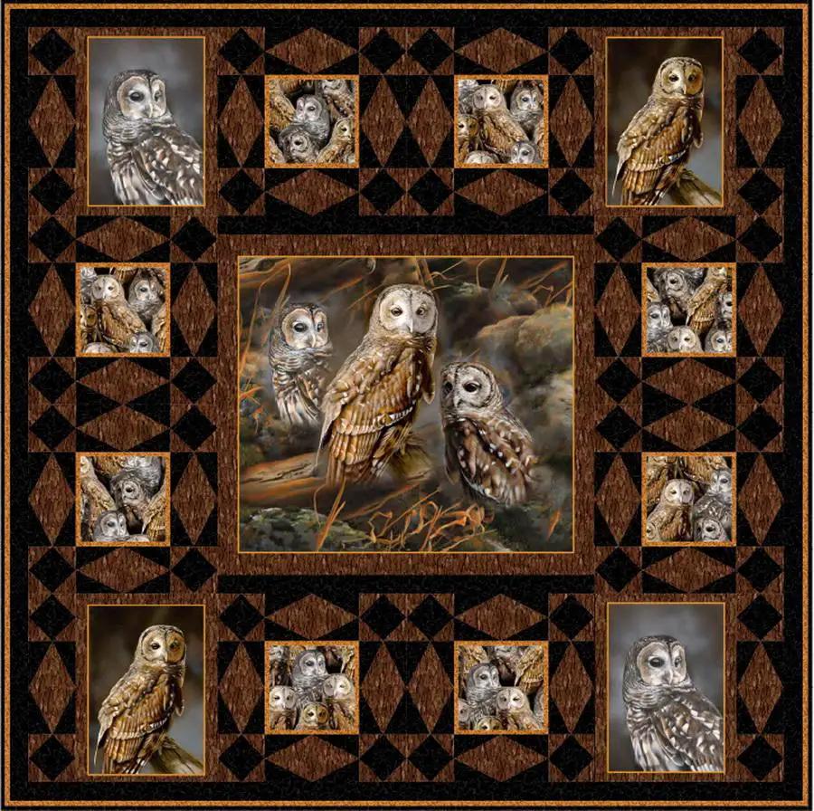 Barred Owl Fabric Quilt Kit by Pine Tree Country Quilts - Sewingmachinesplus.com