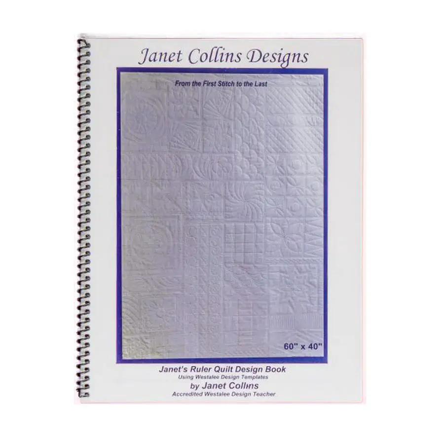 Ruler Work Kit; spiral-bound Janet Collins Designs book with quilt ruler patterns and purple border